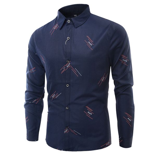 2018 spring summer new men cotton social shirt slim fit letter print long sleeve men shirt camisa masculina, White;black
2018 spring summer new men cotton social shirt slim fit letter print long sleeve men shirt camisa masculina, White;black