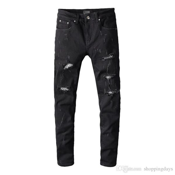 designer mens jeans distressed ripped biker slim fit motorcycle biker denim for men hip hop black skinny jeans, Blue
designer mens jeans distressed ripped biker slim fit motorcycle biker denim for men hip hop black skinny jeans, Blue