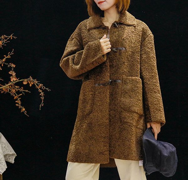 artistic mori series 19 autumn new style simple berber fleece toggle loose-fit versatile casual coat cotton-padded clothes 6638, Blue;black
artistic mori series 19 autumn new style simple berber fleece toggle loose-fit versatile casual coat cotton-padded clothes 6638, Blue;black