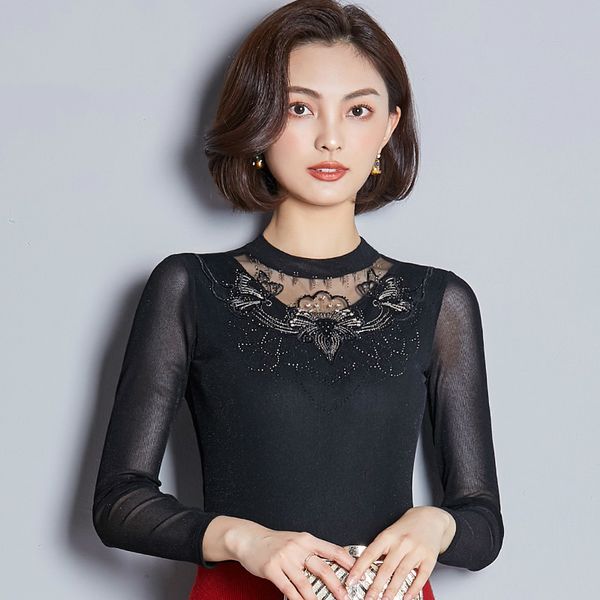 fashion women lace blouses 2019 spring casual hollow out long sleeve mesh shirts womens and blouses plus size 3xl, White
fashion women lace blouses 2019 spring casual hollow out long sleeve mesh shirts womens and blouses plus size 3xl, White