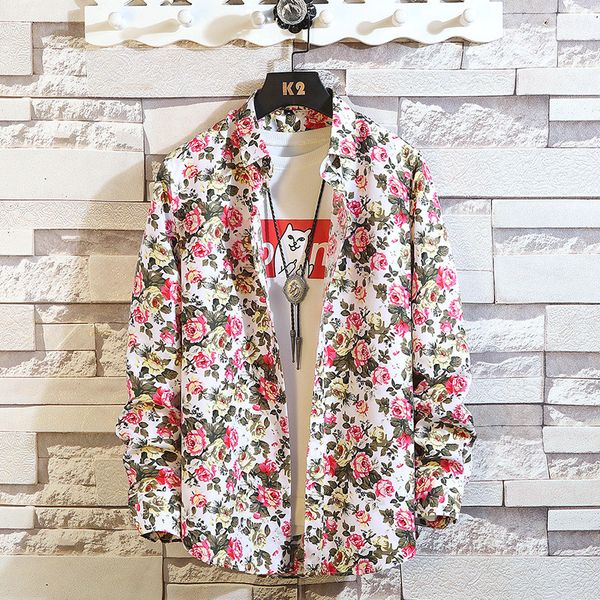hawaiian floral beach men shirt retro loose casual button collar shirts long sleeve men summer party clothes large size mm60ncs, White;black
hawaiian floral beach men shirt retro loose casual button collar shirts long sleeve men summer party clothes large size mm60ncs, White;black
