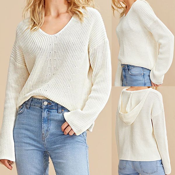 new women sweaters plus size pullovers winter women casual pullover knitted solid color long sleeve v-neck hoodie sweater y801, White;black
new women sweaters plus size pullovers winter women casual pullover knitted solid color long sleeve v-neck hoodie sweater y801, White;black