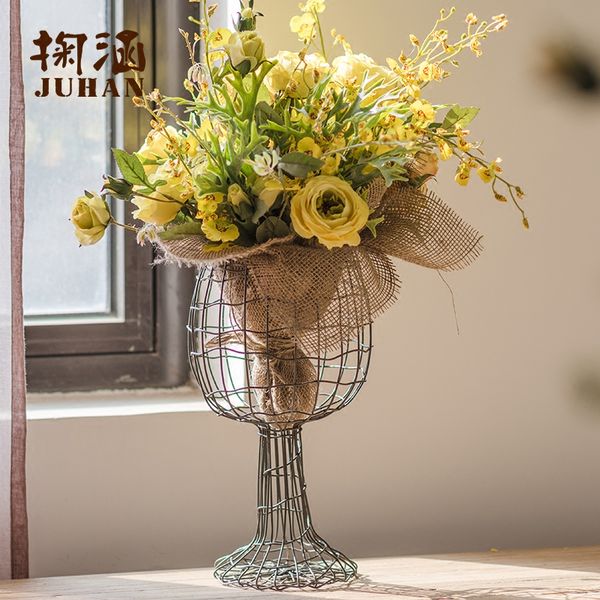 art of weaving wire goblet iron appliance classical vintage flower vase basket home decoration accessories ornaments wedding
art of weaving wire goblet iron appliance classical vintage flower vase basket home decoration accessories ornaments wedding