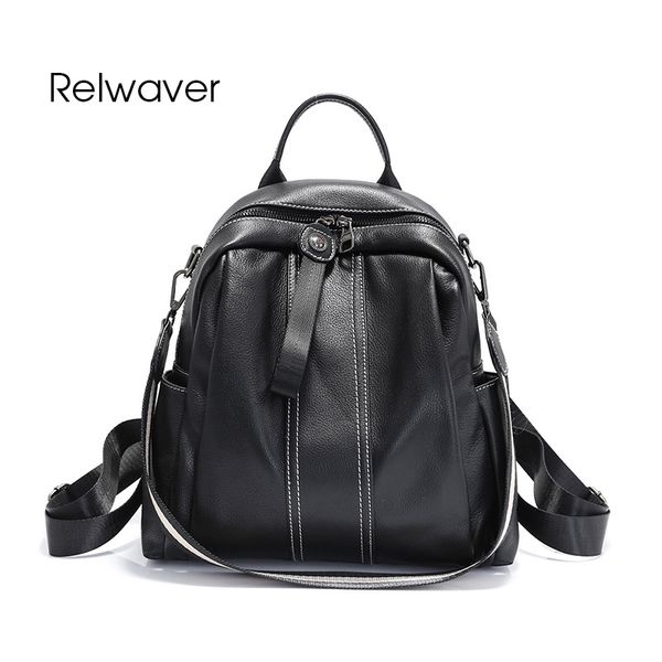 relwaver women backpack natural cow leather black zipper fashion backpack soft genuine leather multifuction daily
relwaver women backpack natural cow leather black zipper fashion backpack soft genuine leather multifuction daily