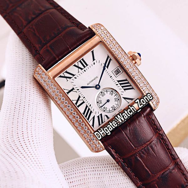 new rose gold case mc w5330001 automatic mens watch white dial roman markers diamond bezel leather strap gents watches watch_zone 6 color, Slivery;brown
new rose gold case mc w5330001 automatic mens watch white dial roman markers diamond bezel leather strap gents watches watch_zone 6 color, Slivery;brown