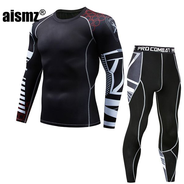 aismz tactical mma rashguard long sleeves men's fitness set compression clothing tracksuit men moletom masculino 2 pieces sets, Gray
aismz tactical mma rashguard long sleeves men's fitness set compression clothing tracksuit men moletom masculino 2 pieces sets, Gray