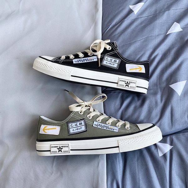 men canvas shoes to help low tide korean wild casual male summer breathable men red tide student shoes, Black
men canvas shoes to help low tide korean wild casual male summer breathable men red tide student shoes, Black