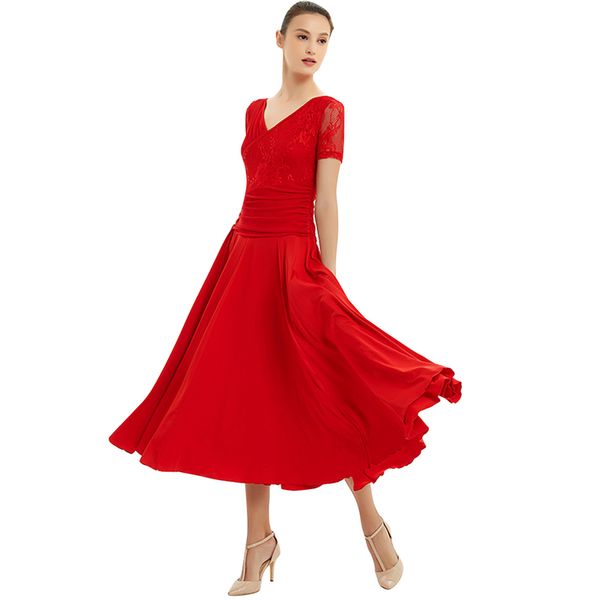 ballroom dance dresses summer new short sleeve lace dancing costume women waltz ballroom competition dance dress waltz tango, Black;red
ballroom dance dresses summer new short sleeve lace dancing costume women waltz ballroom competition dance dress waltz tango, Black;red