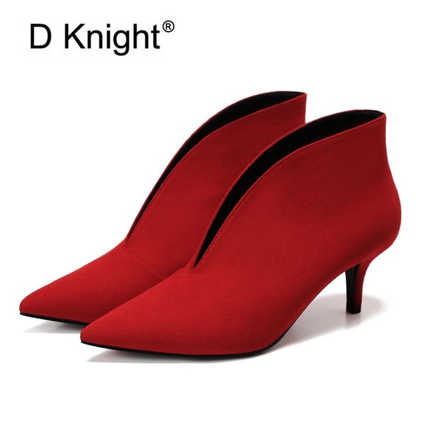pointed toe v-port high-heeled ankle boots for women microfiber slip on women's shoes 2020 autumn winter new short boots, Black
pointed toe v-port high-heeled ankle boots for women microfiber slip on women's shoes 2020 autumn winter new short boots, Black
