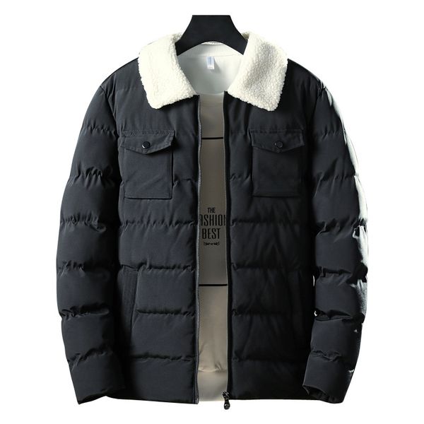 new arrival winter men's jacket coat fashion faux fur collar lapel warm men parkas casual cotton-padded jacket male outerwear, Black
new arrival winter men's jacket coat fashion faux fur collar lapel warm men parkas casual cotton-padded jacket male outerwear, Black