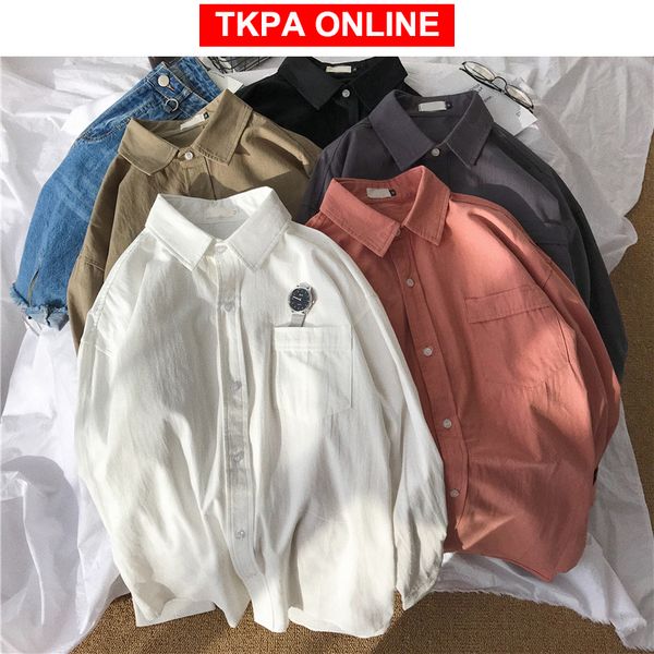 mens korean solid shirts long sleeve 2020 casual mens harajuku vintage shirts women white button shirt regular fit, White;black
mens korean solid shirts long sleeve 2020 casual mens harajuku vintage shirts women white button shirt regular fit, White;black