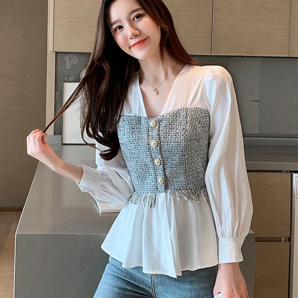 white patchwork v-neck button chiffon blouse 2020 new summer long sleeve woman clothes shirt women blouses womens clothing
white patchwork v-neck button chiffon blouse 2020 new summer long sleeve woman clothes shirt women blouses womens clothing