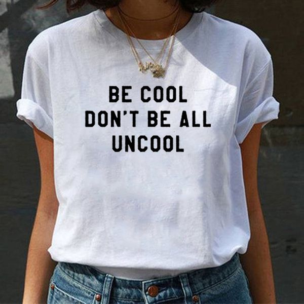 srivb don't be all uncool letter short sleeve women short sleeve summer loose print t shirt women letter hipster t shirt, White
srivb don't be all uncool letter short sleeve women short sleeve summer loose print t shirt women letter hipster t shirt, White