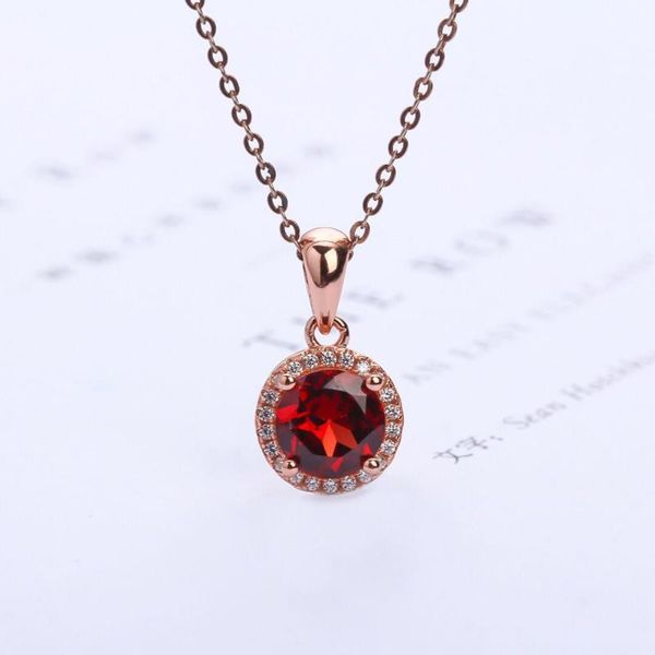 classic pendant jewelry solid 925 silver necklace natural garnet fine jewellry halo design for women january birthday gift
classic pendant jewelry solid 925 silver necklace natural garnet fine jewellry halo design for women january birthday gift