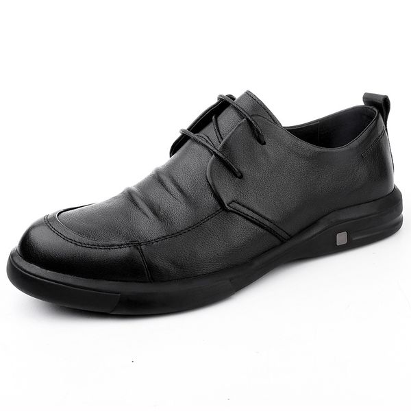 business dress shoes mens genuine leather soft bottom casual shoes male men spring, Black
business dress shoes mens genuine leather soft bottom casual shoes male men spring, Black