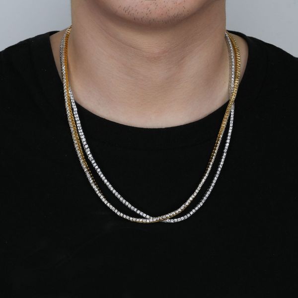 whosale 3mm 16-24inches iced out bling zircon 1 row tennis chain necklace men hip hop jewelry gold silver charms
whosale 3mm 16-24inches iced out bling zircon 1 row tennis chain necklace men hip hop jewelry gold silver charms