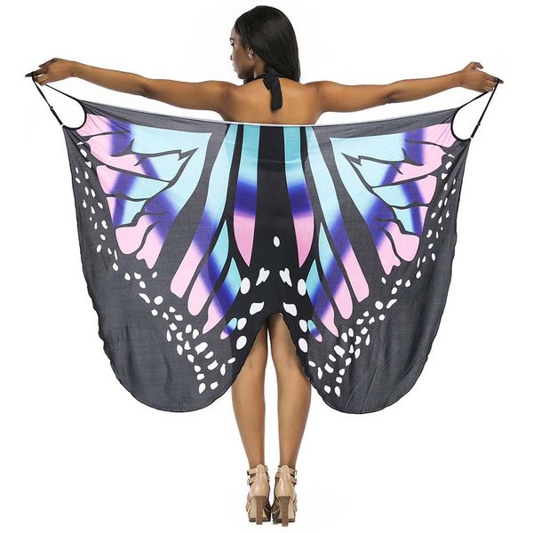 women casual dresses spaghetti strap butterfly printed backless beach wrap bikini cover up dress new 2019, Black;gray
women casual dresses spaghetti strap butterfly printed backless beach wrap bikini cover up dress new 2019, Black;gray