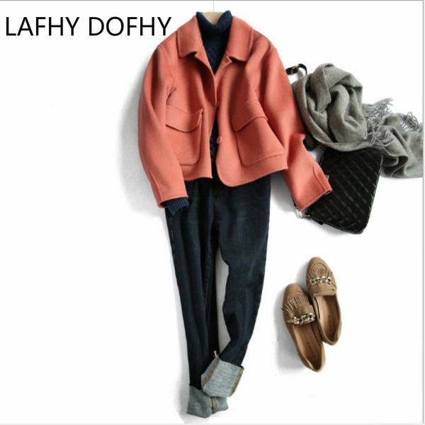 slim hand-stitched double-faced coat short woolen coat female small winter 2018 women's clothing warm overcoats 135, Black
slim hand-stitched double-faced coat short woolen coat female small winter 2018 women's clothing warm overcoats 135, Black