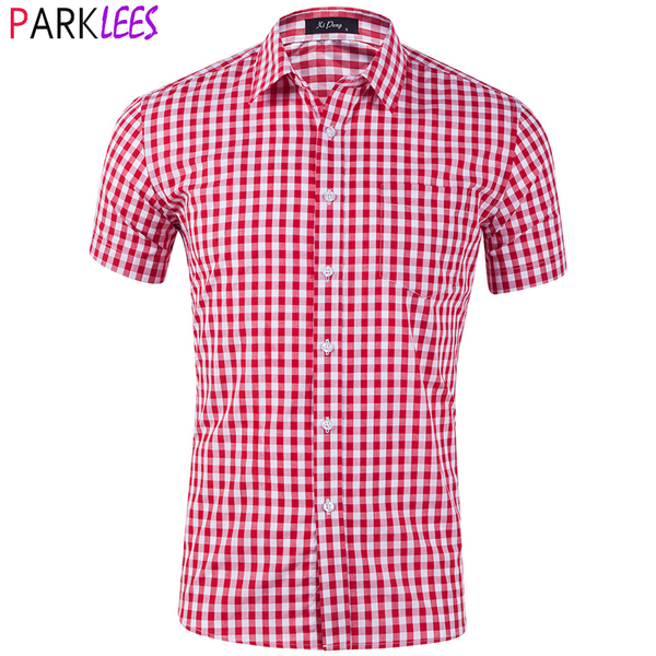 red gingham plaid shirts for men 2020 summer slim fit short sleeve shirt men business formal button up checkered shirt male 2xl, White;black
red gingham plaid shirts for men 2020 summer slim fit short sleeve shirt men business formal button up checkered shirt male 2xl, White;black