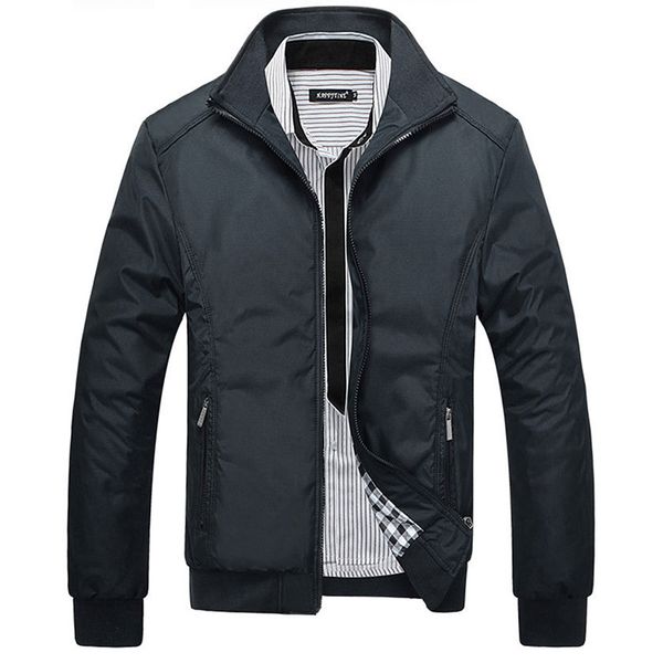 men zipper up stand collar light bomber coat men solid rib sleeve business plaid coat slim fit bomber jackets for male 3xl d40, Black;brown
men zipper up stand collar light bomber coat men solid rib sleeve business plaid coat slim fit bomber jackets for male 3xl d40, Black;brown