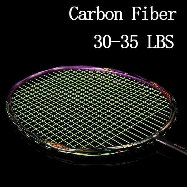 

professional 5u carbon fiber badminton racket strung bag racquet sports offensive type super light rackets string z speed padel