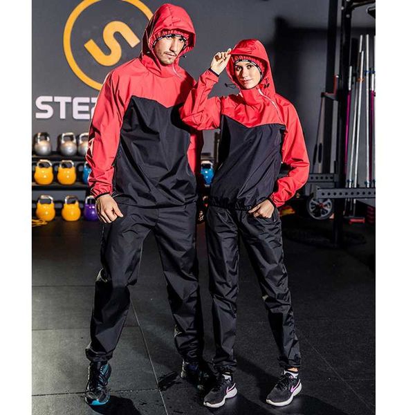 gym clothing set mens womens sportswear sports hoodies 2pcs/set running fitness training weight loss sweating sauna sports suits, Black;blue
gym clothing set mens womens sportswear sports hoodies 2pcs/set running fitness training weight loss sweating sauna sports suits, Black;blue
