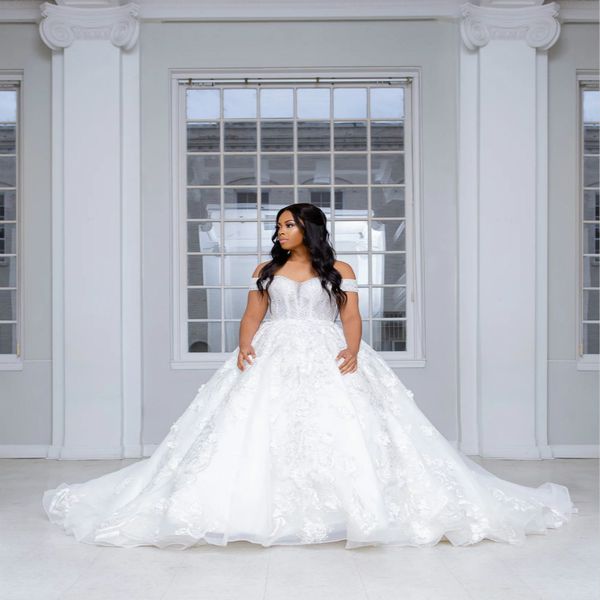 south africa puffy ball gowns wedding dresses off shoulder lace appliques zipper back bridal gowns sweep train wedding dress, White
south africa puffy ball gowns wedding dresses off shoulder lace appliques zipper back bridal gowns sweep train wedding dress, White