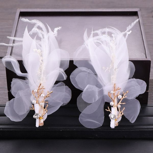 korean style wedding hair jewelry accessories feather silk flower hair clips bridal flower pin women headdress lb, Golden;white
korean style wedding hair jewelry accessories feather silk flower hair clips bridal flower pin women headdress lb, Golden;white