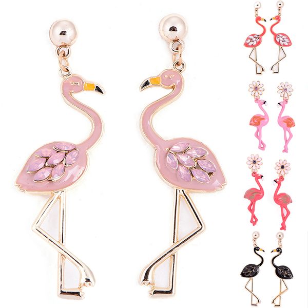 1pair cute flamingo bird drop earrings full crystal rhinestone ear jewelry female party earrings wedding gifts for women, Silver
1pair cute flamingo bird drop earrings full crystal rhinestone ear jewelry female party earrings wedding gifts for women, Silver