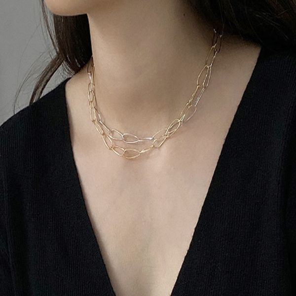ghidbk 925 sterling silver statement hollow chain necklaces minimalist women stylish chokers northern european collars necklace
ghidbk 925 sterling silver statement hollow chain necklaces minimalist women stylish chokers northern european collars necklace