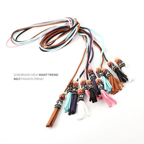 decorative belt women's thin leather rope rope tie waist women's lengthened tassel fashion dress dress waist chain, Black;brown 
decorative belt women's thin leather rope rope tie waist women's lengthened tassel fashion dress dress waist chain, Black;brown