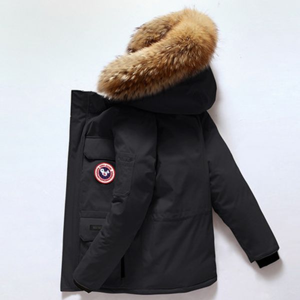 card when deer men's anti-season down jacket men thick canada wind winter tooling hooded big fur collar youth jacket, Black
card when deer men's anti-season down jacket men thick canada wind winter tooling hooded big fur collar youth jacket, Black