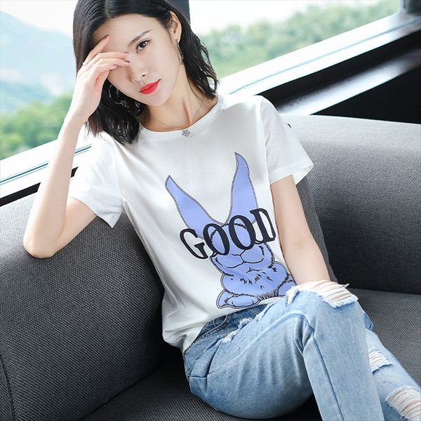 2020 silk short-sleeved female thin loose t-shirt slim printed mulberry silk t-shirt female, White
2020 silk short-sleeved female thin loose t-shirt slim printed mulberry silk t-shirt female, White