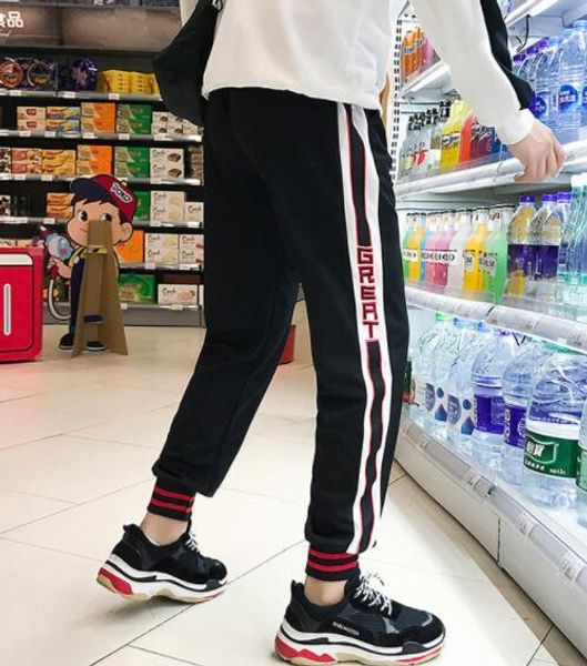 мужские дизайнерские jogger брюки полосатый мода мужской мальчик подросток одежда длинные брюки карандаш, Black
мужские дизайнерские jogger брюки полосатый мода мужской мальчик подросток одежда длинные брюки карандаш, Black