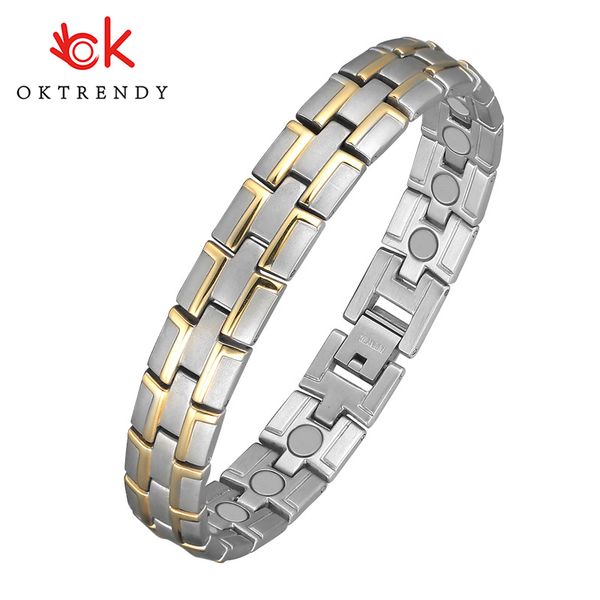 oktrendy health energy pure titanium therapy bracelet bangle relieve difficulty sleeping benefits of magnetic bio energy stone, Black
oktrendy health energy pure titanium therapy bracelet bangle relieve difficulty sleeping benefits of magnetic bio energy stone, Black