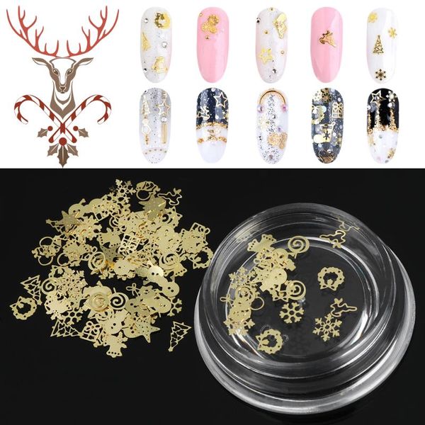1 box gold metal christmas 3d nail art decoration hollow snowflake star mixed design charm nail glitter slider polish accessorie, Silver;gold
1 box gold metal christmas 3d nail art decoration hollow snowflake star mixed design charm nail glitter slider polish accessorie, Silver;gold