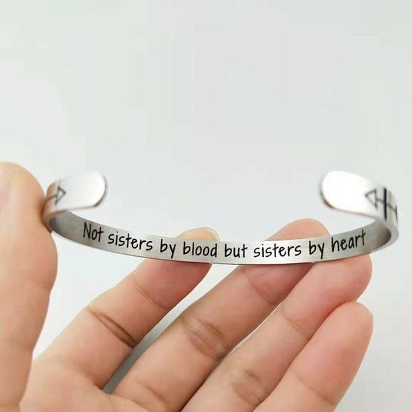 bracelet fashion women bangle friendship open cuff no sisters by blood but sisters by heart, Black
bracelet fashion women bangle friendship open cuff no sisters by blood but sisters by heart, Black