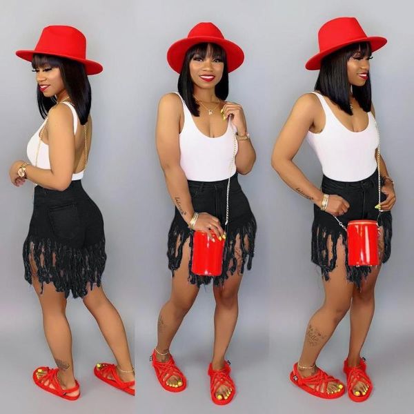 ripped tassel fringe denim shorts plus size high waist neon jeans shorts women summer fashion short pants, Blue
ripped tassel fringe denim shorts plus size high waist neon jeans shorts women summer fashion short pants, Blue