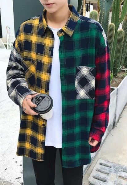 shirts men patchwork leisure pockets loose all-match korean style shirt mens single breasted hip hop ulzzang students clothing, White;black
shirts men patchwork leisure pockets loose all-match korean style shirt mens single breasted hip hop ulzzang students clothing, White;black