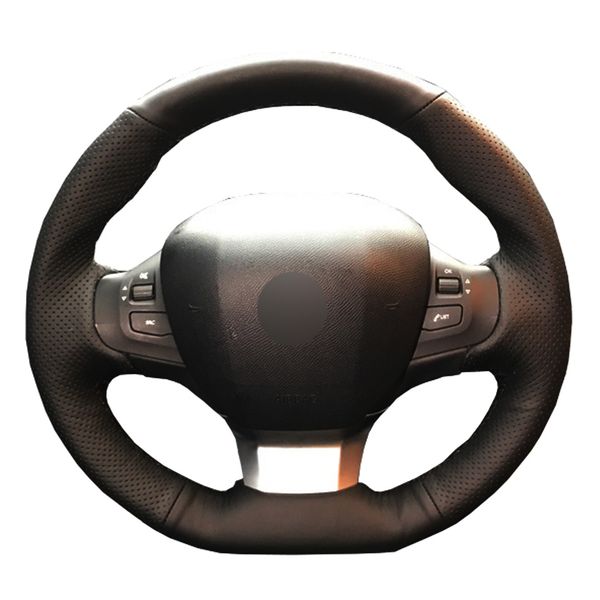 black pu faux leather hand-stitched car steering wheel cover for 308 2016 2017
black pu faux leather hand-stitched car steering wheel cover for 308 2016 2017