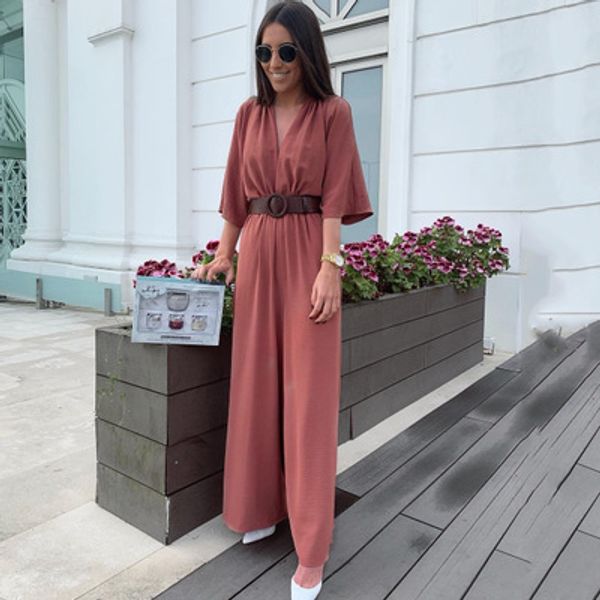 2020 summer solid jumpsuit women jumpsuits casual beach jumpsuit rompers short sleeve v neck long with belt womens clothing, Black;white
2020 summer solid jumpsuit women jumpsuits casual beach jumpsuit rompers short sleeve v neck long with belt womens clothing, Black;white