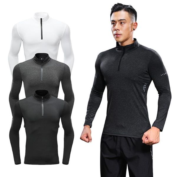 men's t-shirt quick-drying compression t-shirt men's fitness running breathable long-sleeved sports zipper fitness cycling suit, Black;blue
men's t-shirt quick-drying compression t-shirt men's fitness running breathable long-sleeved sports zipper fitness cycling suit, Black;blue