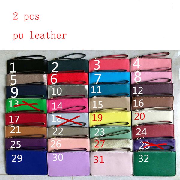 2pcs 32 colors women leather wallets wristlet clutch bags zipper holders bag coin purses, Red;black
2pcs 32 colors women leather wallets wristlet clutch bags zipper holders bag coin purses, Red;black