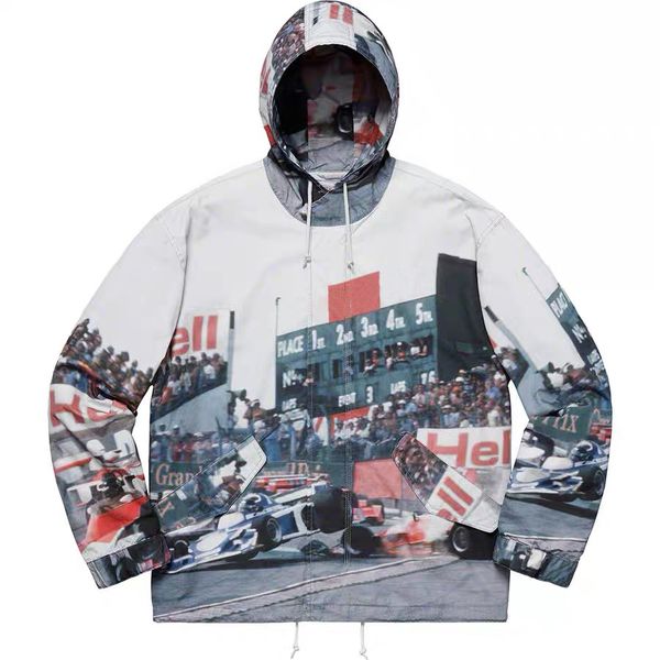 19ss grand prix parka women men windbreaker jacket hiphop streetwear men casual hooded jacket coat, Black;brown
19ss grand prix parka women men windbreaker jacket hiphop streetwear men casual hooded jacket coat, Black;brown