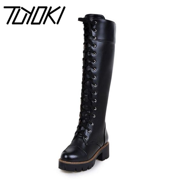 toyoki women knee high boots casual cross strap knight platform square heels shoes women winter warm fur boots size 34-43, Black
toyoki women knee high boots casual cross strap knight platform square heels shoes women winter warm fur boots size 34-43, Black