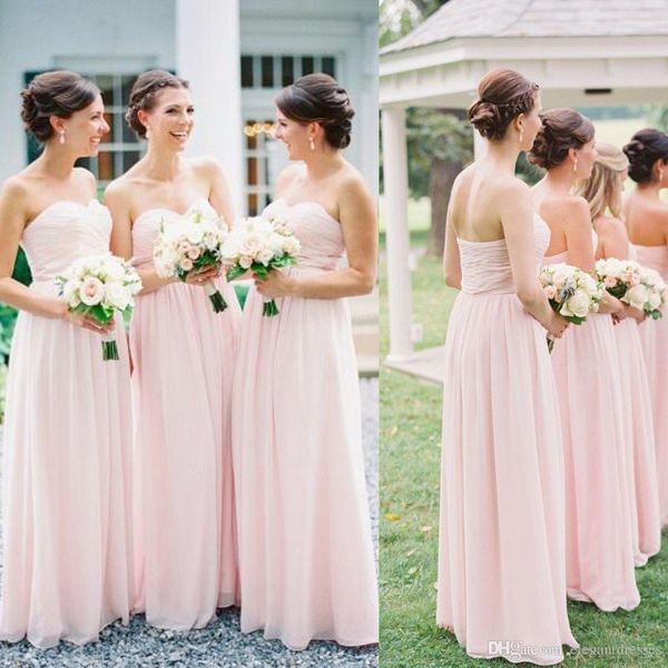simple a-line chiffon long bridesmaids dresses sweetheart pleats maid of honor vestidos robes de demoiselle d'honneur wedding guest dre, White;pink
simple a-line chiffon long bridesmaids dresses sweetheart pleats maid of honor vestidos robes de demoiselle d'honneur wedding guest dre, White;pink