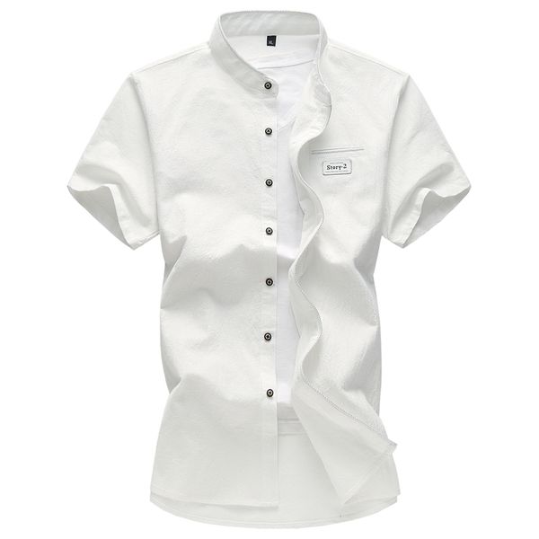 fashion shirts for men leisure shirts large size summer short sleeve brand fit men's white blue gray male gent life, White;black
fashion shirts for men leisure shirts large size summer short sleeve brand fit men's white blue gray male gent life, White;black