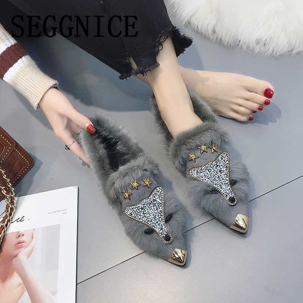 fur flat shoes women's 2020 casual loafers faux fur pointed toe autumn shoes ladies animal prints slip on cute woman, Black 
fur flat shoes women's 2020 casual loafers faux fur pointed toe autumn shoes ladies animal prints slip on cute woman, Black