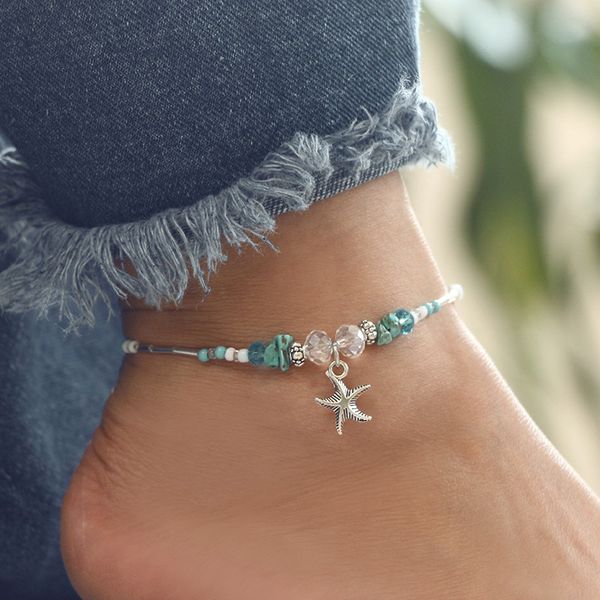 2019 new arrival bohemian starfish stone anklets set vintage handmade wave anklet bracelet on leg beach ocean jewelry, Red;blue
2019 new arrival bohemian starfish stone anklets set vintage handmade wave anklet bracelet on leg beach ocean jewelry, Red;blue