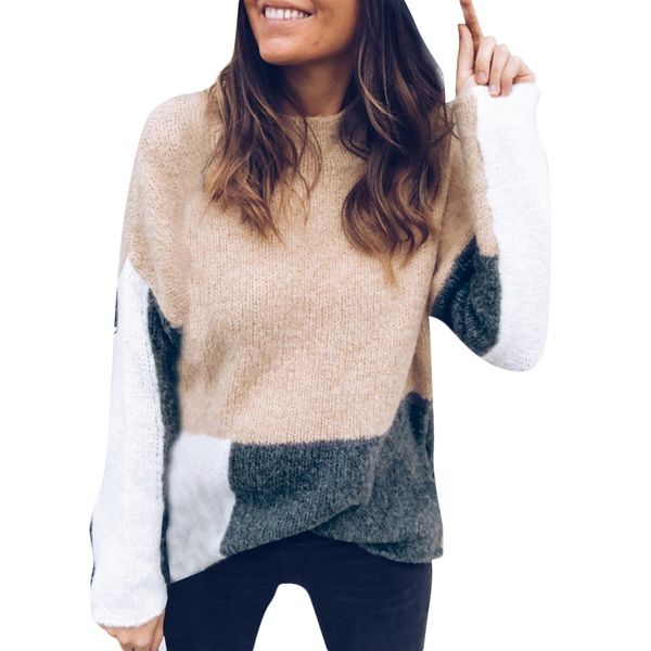 round collar sweater women winter blue patchwork long sleeve blouse sweater casual autumn winter fashion warm swetry damskie, White;black
round collar sweater women winter blue patchwork long sleeve blouse sweater casual autumn winter fashion warm swetry damskie, White;black